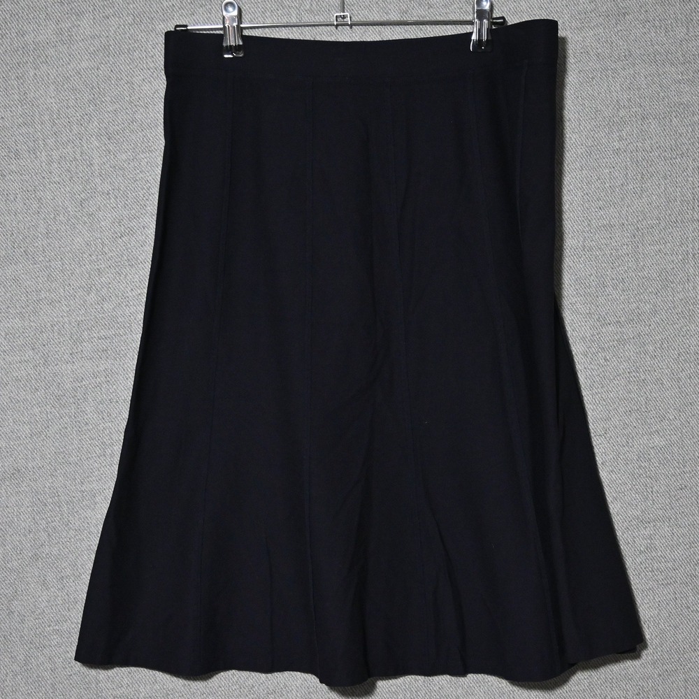 Eileen Fisher A-Line Skirt Women Stretch Paneled S Navy Blue USA